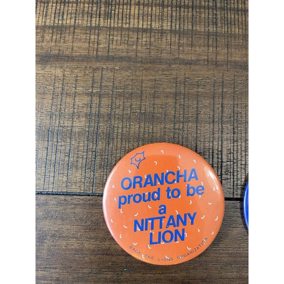 4 VTG Penn State 1986 Orange Bowl Buttons Pins vs Miami Hurricanes Champs - Picture 2 of 6